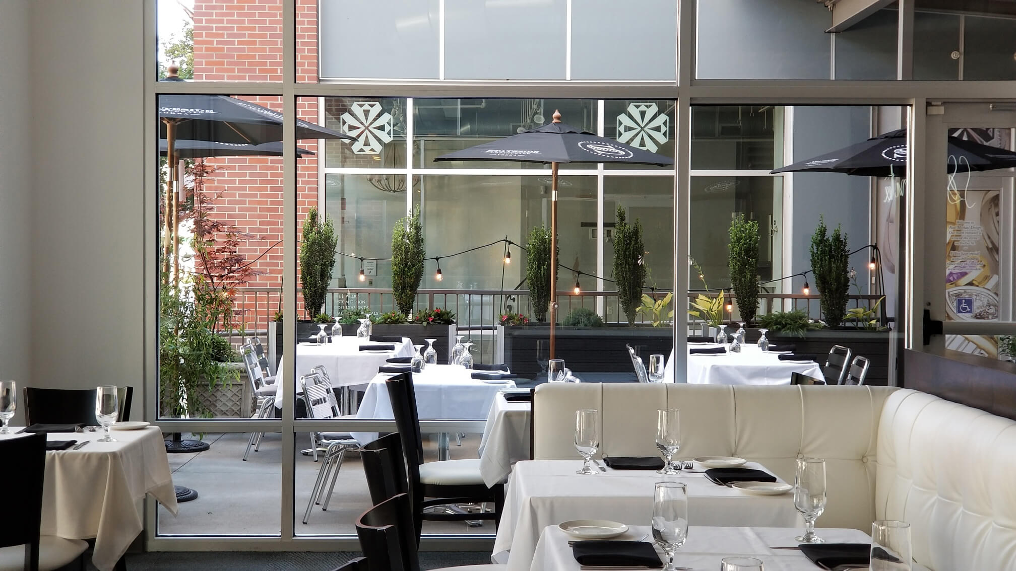 View of Senti Restaurant Outdoor Patio